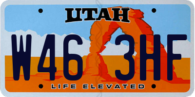 UT license plate W463HF