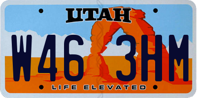 UT license plate W463HM