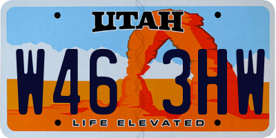 UT license plate W463HW