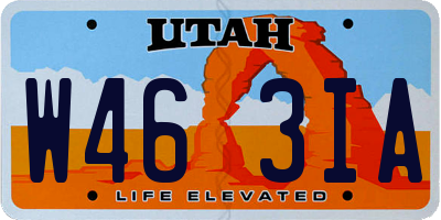 UT license plate W463IA