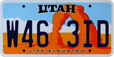 UT license plate W463ID
