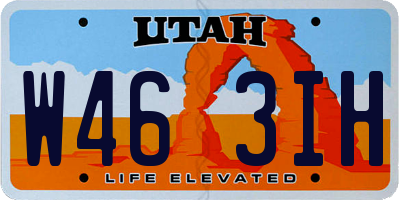 UT license plate W463IH
