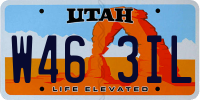 UT license plate W463IL