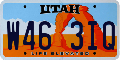 UT license plate W463IQ