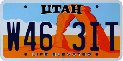 UT license plate W463IT