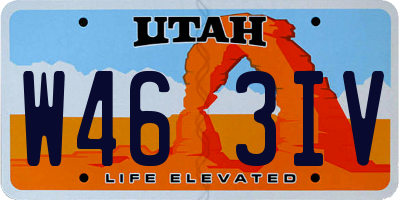 UT license plate W463IV