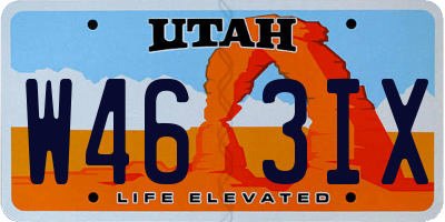 UT license plate W463IX