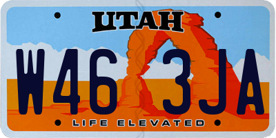 UT license plate W463JA