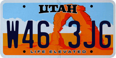 UT license plate W463JG