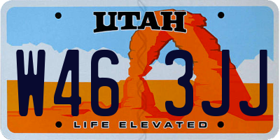UT license plate W463JJ