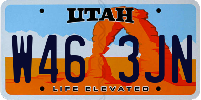 UT license plate W463JN