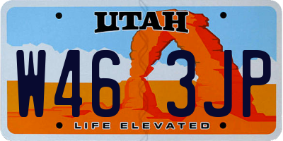 UT license plate W463JP