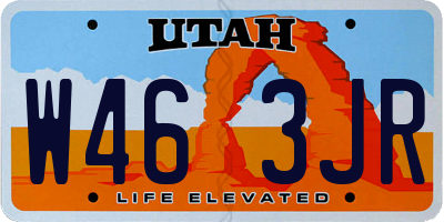 UT license plate W463JR