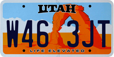 UT license plate W463JT