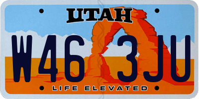 UT license plate W463JU
