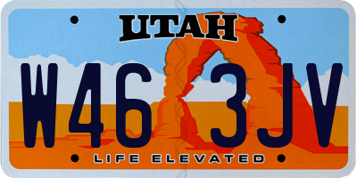 UT license plate W463JV