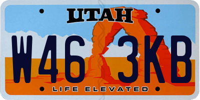 UT license plate W463KB