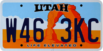 UT license plate W463KC