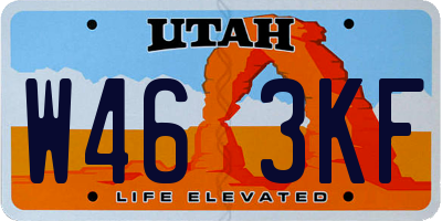 UT license plate W463KF