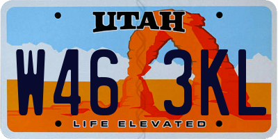 UT license plate W463KL