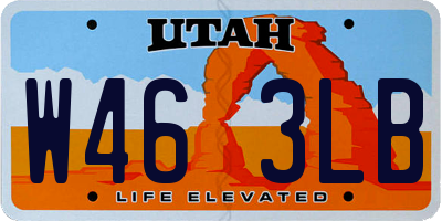 UT license plate W463LB