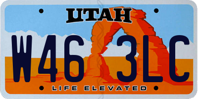 UT license plate W463LC