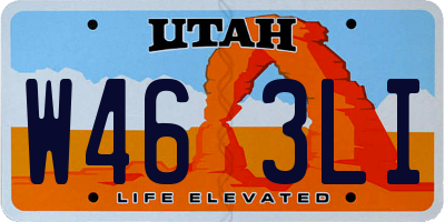 UT license plate W463LI