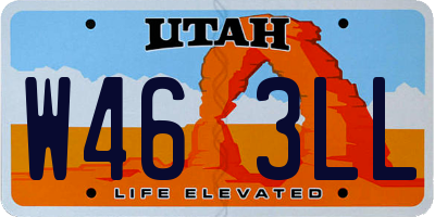 UT license plate W463LL