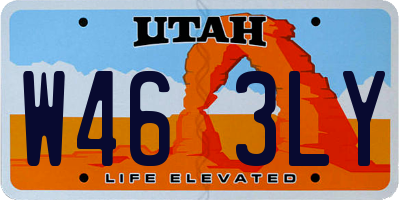 UT license plate W463LY