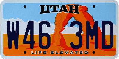 UT license plate W463MD