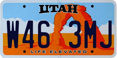 UT license plate W463MJ
