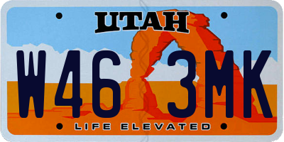 UT license plate W463MK
