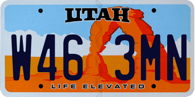 UT license plate W463MN