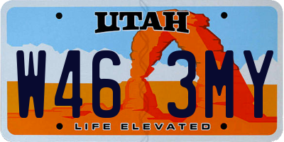 UT license plate W463MY