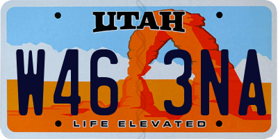 UT license plate W463NA