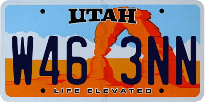 UT license plate W463NN