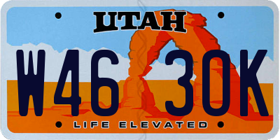 UT license plate W463OK