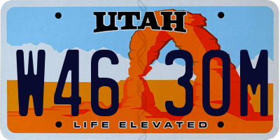 UT license plate W463OM