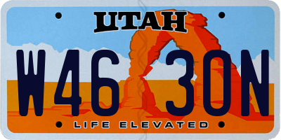 UT license plate W463ON