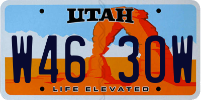 UT license plate W463OW