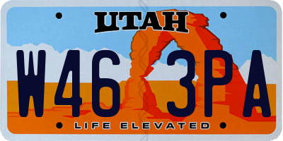 UT license plate W463PA