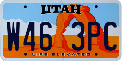 UT license plate W463PC