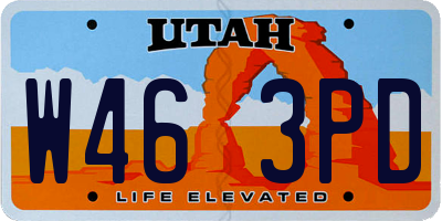 UT license plate W463PD