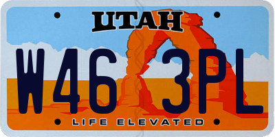 UT license plate W463PL