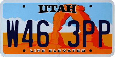 UT license plate W463PP