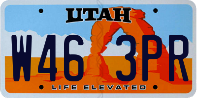 UT license plate W463PR