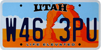 UT license plate W463PU