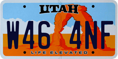 UT license plate W464NF