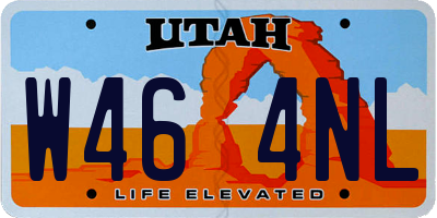 UT license plate W464NL