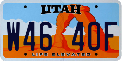 UT license plate W464OF